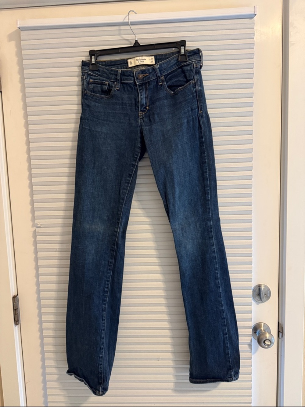 Abercrombie & Fitch Dark Indigo Straight-Leg Jeans